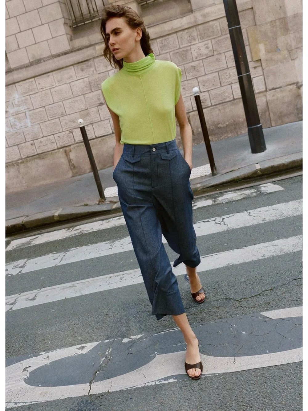 Zara Linen Culotte Pants